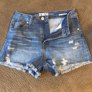 Rewash high rise jean shorts